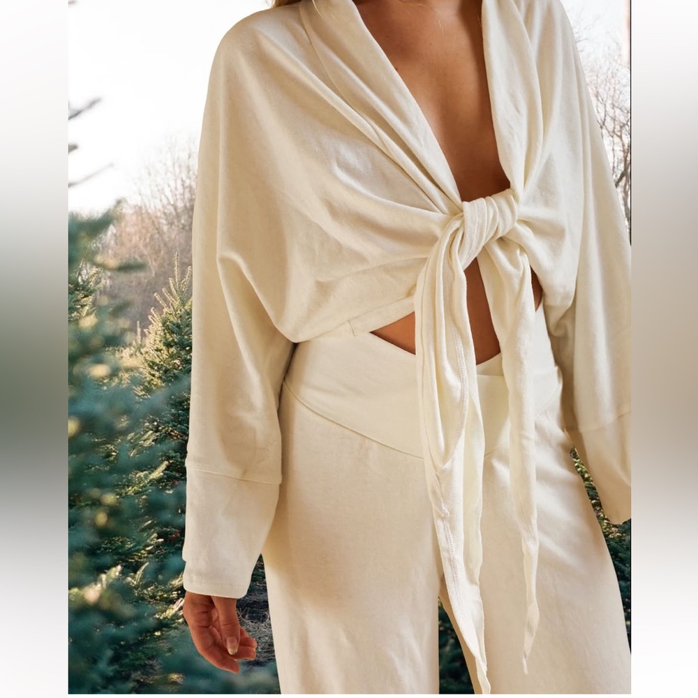 Sparrow Kimono Wrap Top in Natural